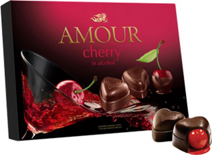 Цукерки шоколадні Amour Конті Черрі 151г